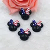 Hot Sale 26*25mm Phone Case Accessories Black Resin Kawaii Mickey Cabochons