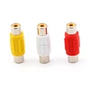 White RED,YELLOW color Audio adapter RCA JACK to RCA audio adapter female rca mini jack female