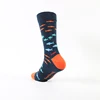 Low MOQ Hot Sale Wholesale Cozy Colored Fish Pattern Men Bamboo Crew Happy Socks