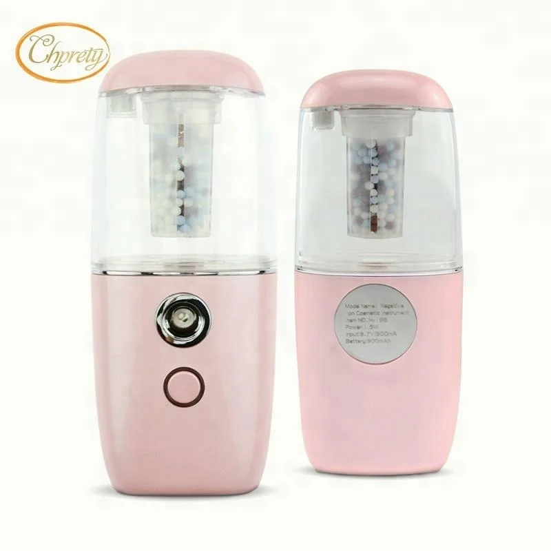 

2021 Portable electric beauty salon mini ionic facial steamer nano mist sprayer, Pink, white, blue