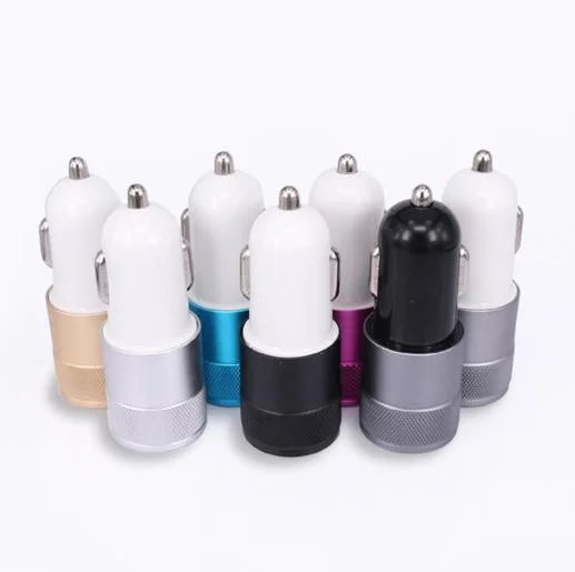 

wholesale price Mobile Phone Accessory 5V 2.1A Dual USB Metal Car Charger