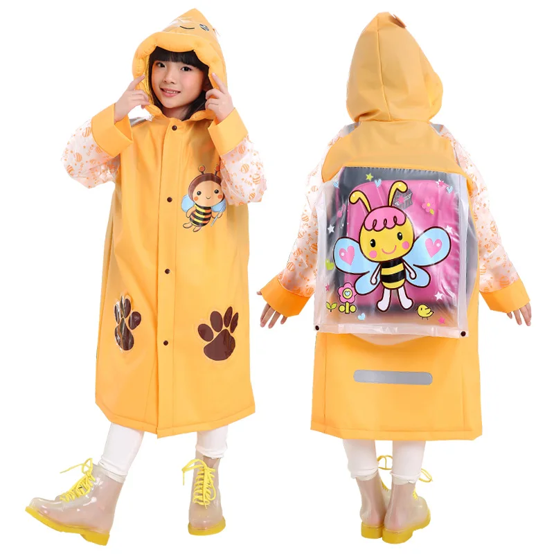 

Promotional Waterproof EVA Kid Raincoat PVC Cartoon Print Cute Children Reusable Rain Suit Poncho, See attached