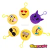 2015 new quality 10cm*10cm custom emoji pillow keychain emoji emoticon different types plush emoji keychain