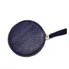 stock small gift portable pouch wallet pu leather key chain round coin purse