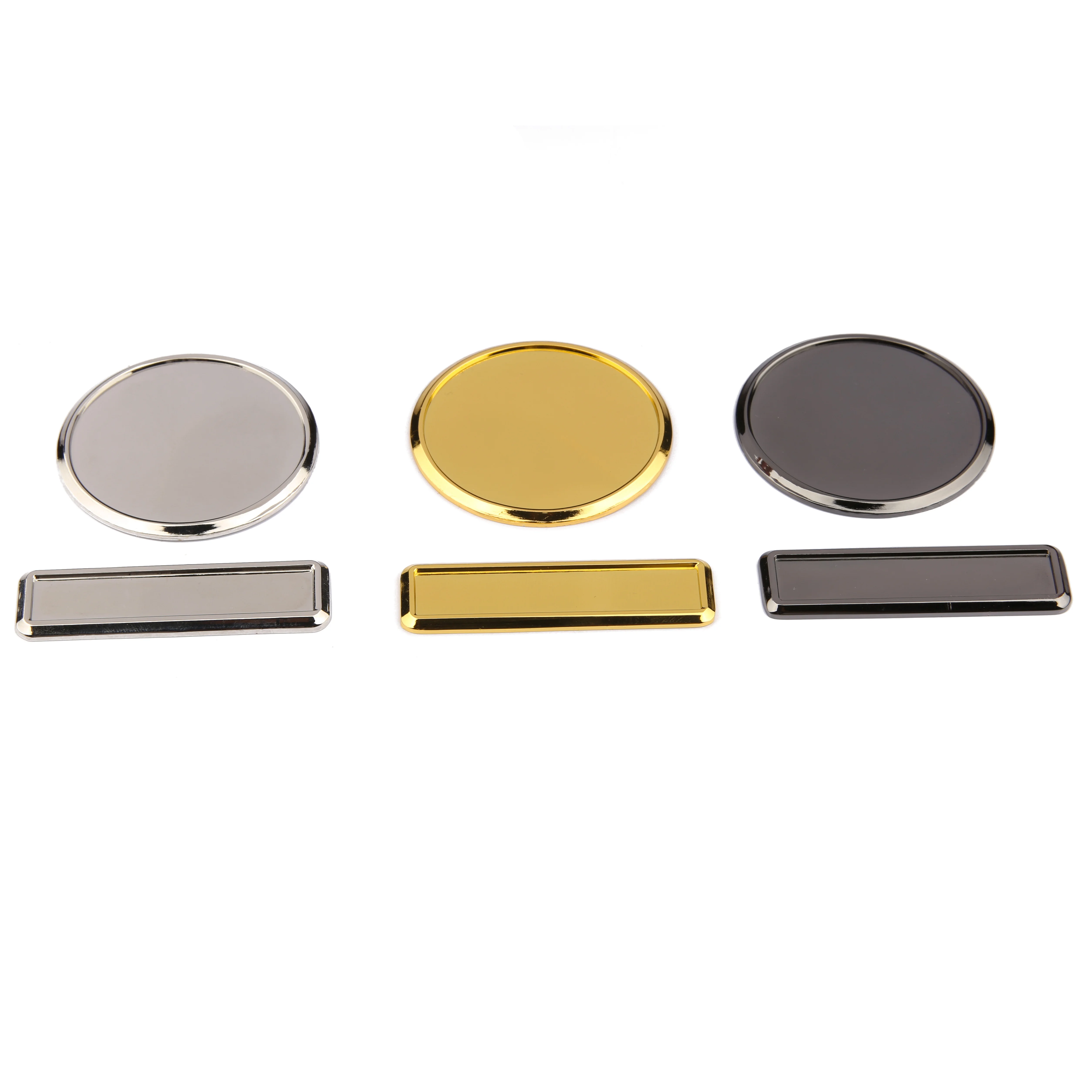 
Wholesale hot circle round and rectangle metal plate for covers with transparent lenses 