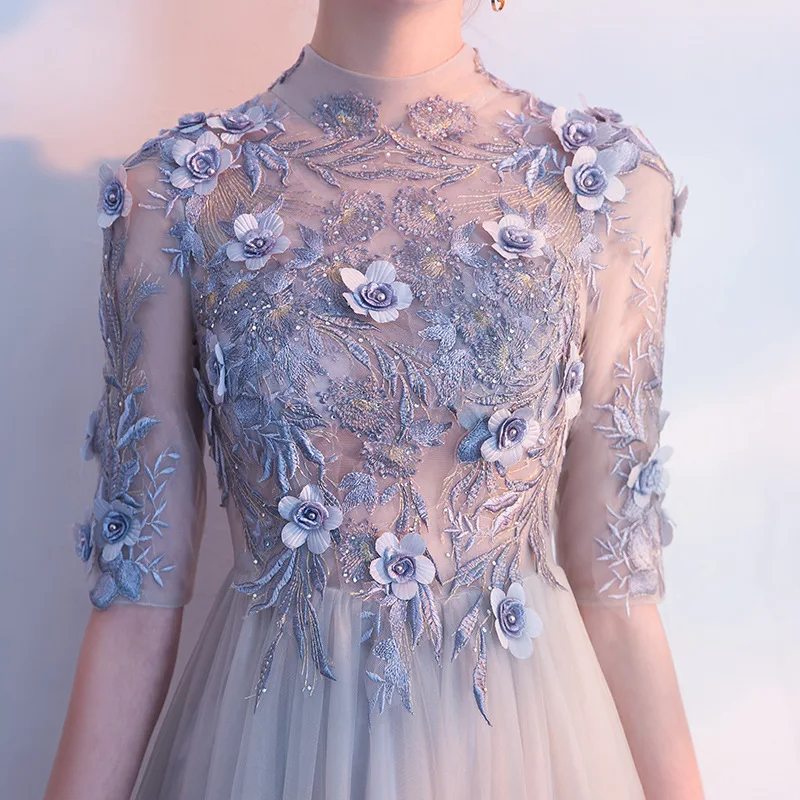 High quality embroidery women formal gown evening dress 2018  buy High quality embroidery women formal gown evening dress 2018  buy