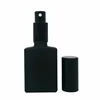 50 ml 100 ml perfume square rectangle 30ml 1oz 15 ml black dark glass perfume bottle with black alumite spray pump and cap