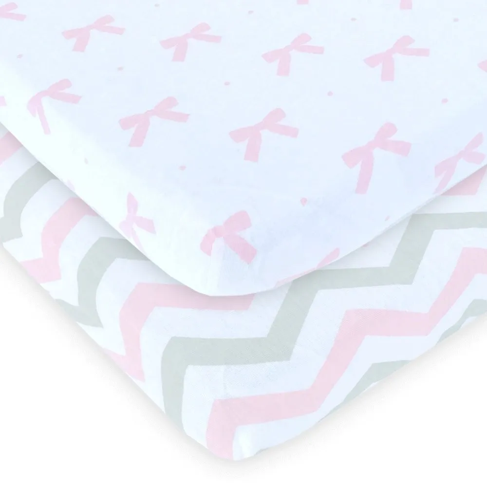 Wholesale Organic Cotton Baby Bed Sheet Custom Printed Baby Fitted Crib