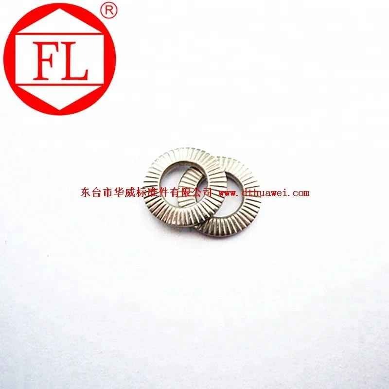 
DIN6908 Stainless steel Lock washers with doule faced printing Knurling disc washer 
