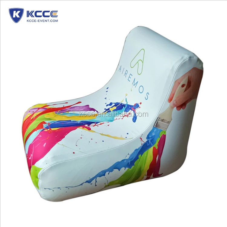 Advertising attraction single sofa and table inflatable outdoor furniture with Soft Neoprene material