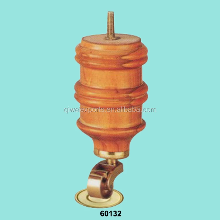 60132 brass caster wheel with wooden leg.jpg