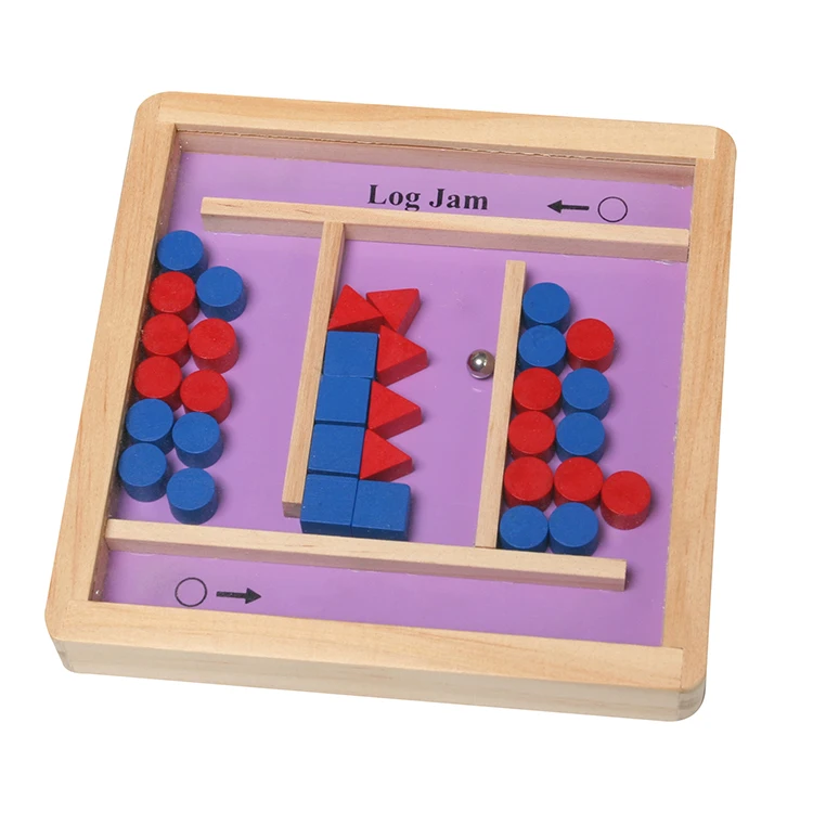 High quality new design natural hot sale wooden pine wood labyrinth maze game for kids brain games