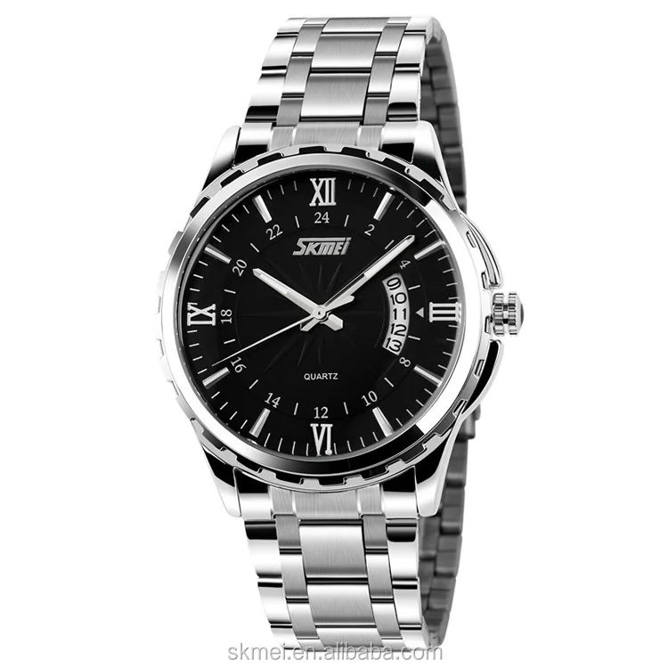 

Wholesale high quality stainless steel clock skmei 9069 hot sales 30m waterproof rose gold business wristwatch