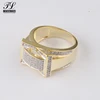 Good quality hip hop 14k solid gold cz ring+best place to buy gold jewelry