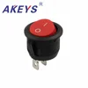 KCD1-201-2P 2pins 2nd gear round rocker switch with red buttons for Milk tea machine