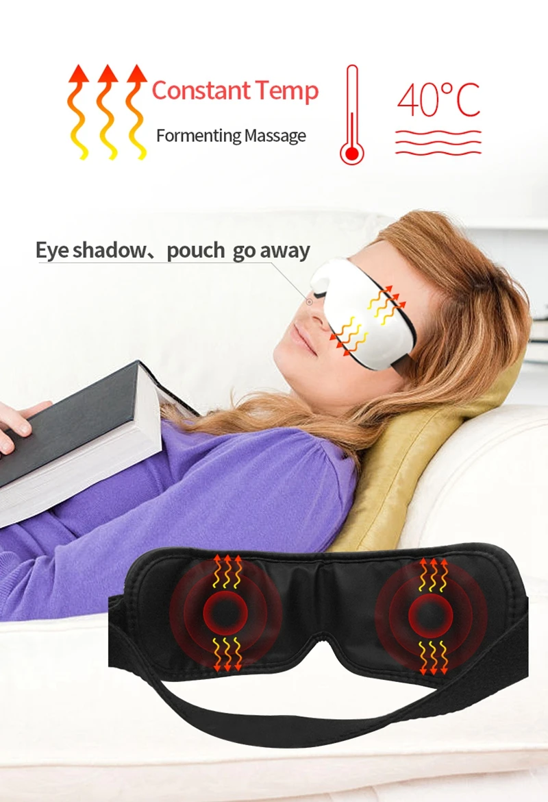Eye Massager Electric Wireless Massager With Heating Air Pressure And ...