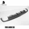 FOR AUDI S6 REAL CARBON FIBER REAR BODY KIT LIP SPOILER DIFFUSER 2012+
