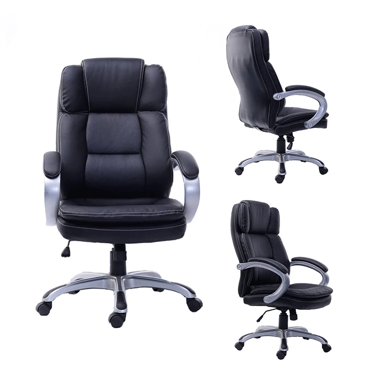 Anji height adjustable black nylon castor pu boss swivel office chair