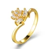 New designs fashion jewelry 18k gold plated frog silver ring