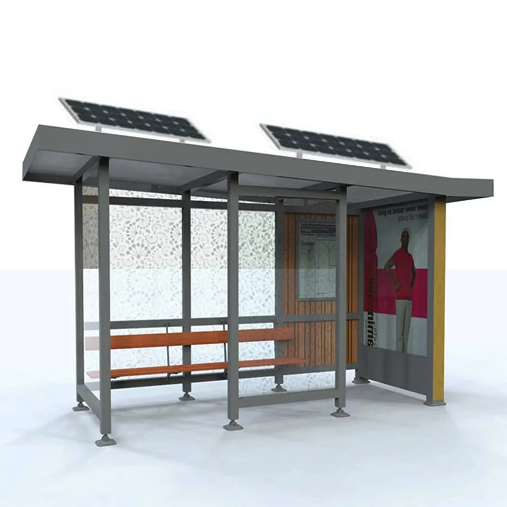 product-Metal material solar bus stop-YEROO-img