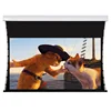 Electric 3D silver Video projector screen home theater movie screen Wall mounted motorized tab tension projection screen