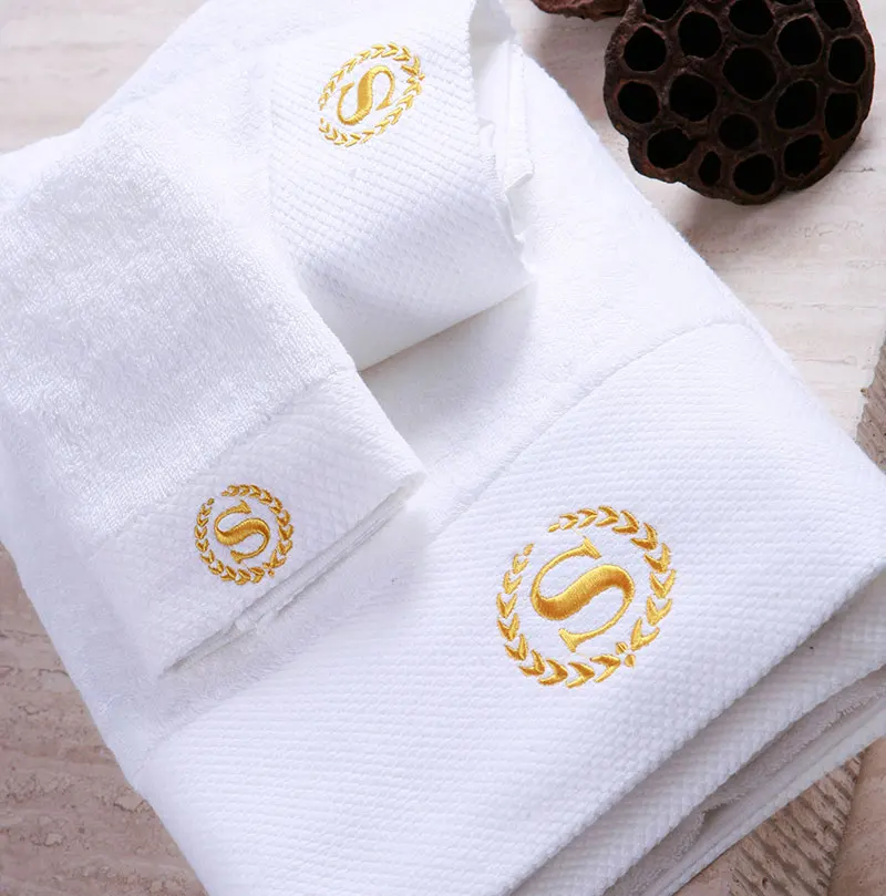 

Towel white hotel luxury 100% cotton bath towel set for hotel