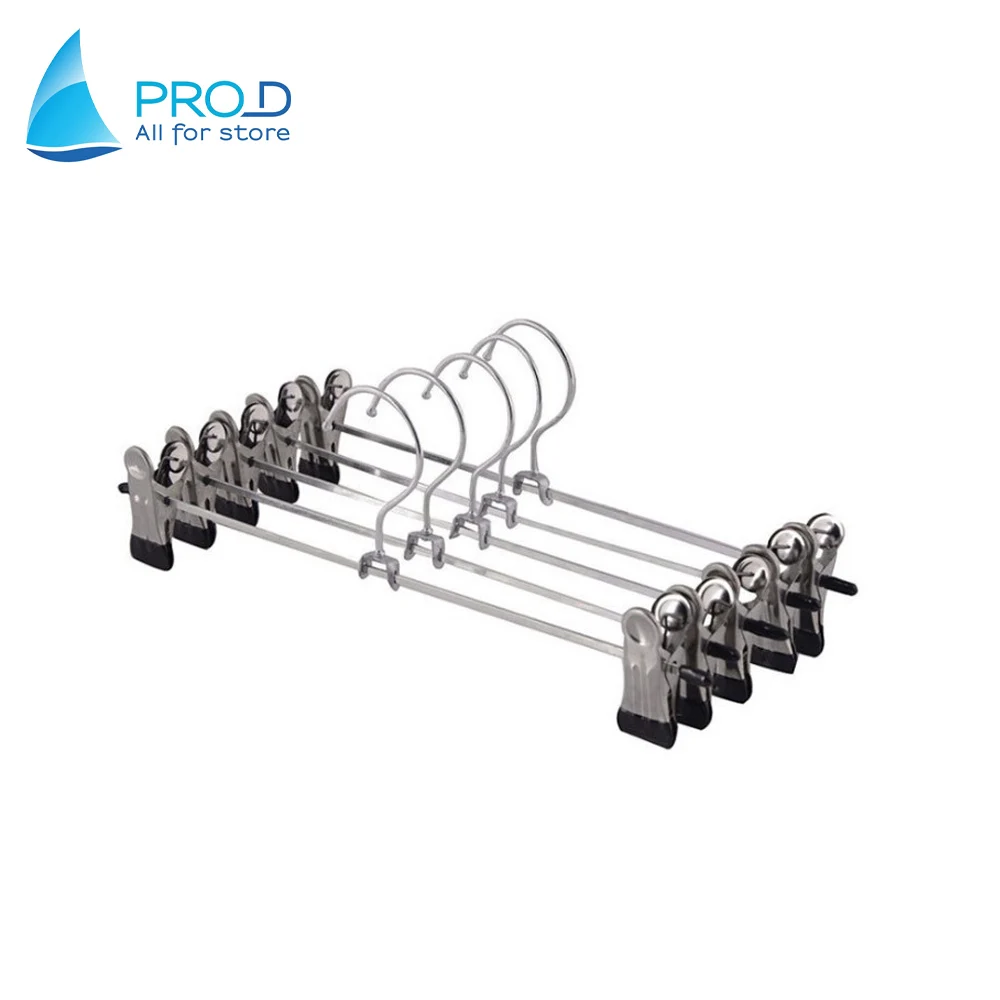 High Quality China Factory Sale Metal Pants Hanger With Clips