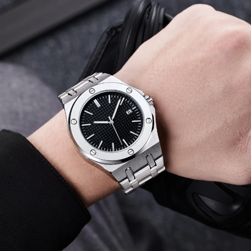 

Famous Luxury Brand Mechanical Watches Men Solid Steel Band Waterproof Mens Wristwatches New 2019, Silver, rose gold