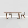 Dining room restaurant custom furniture wooden table and chairs set