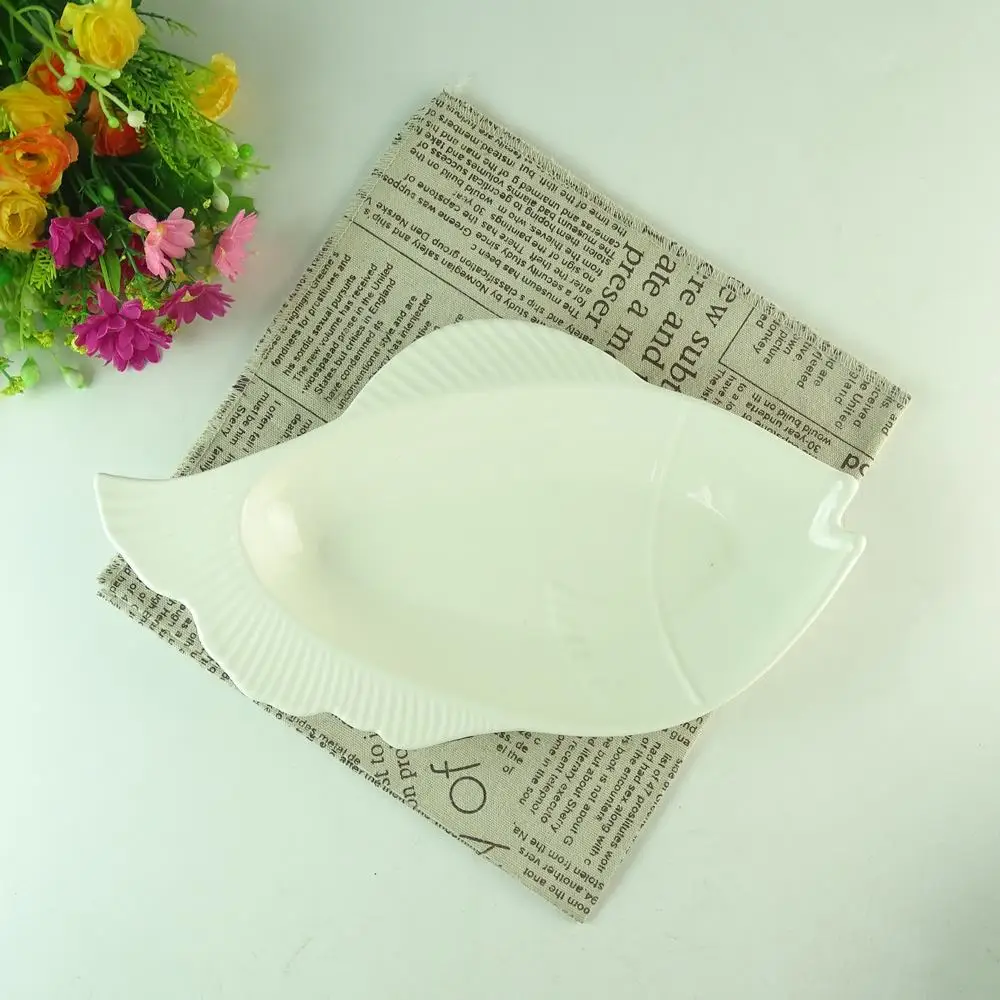 Restaurant Crockery Plates Dishes Fish Design Porcelain Dinner Plates