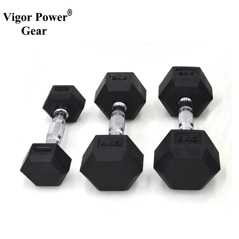 

VigorPowerGear Weights dumbbells rubber dumbbells dumbbells with rubber, Black