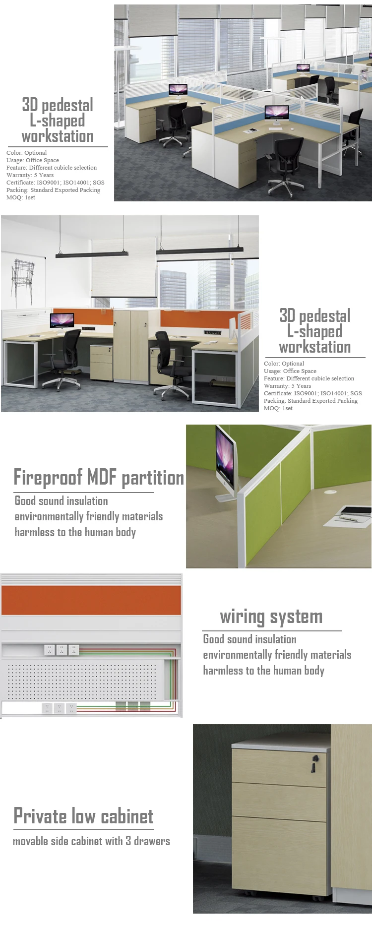 Standing workstation luxury office furniture office desk
