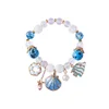 Sample Free blue black pink ocean Lifebuoy scallop fish accessories bracelet