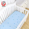 Feather printed cotton girl baby bedding baby crib sheet custom
