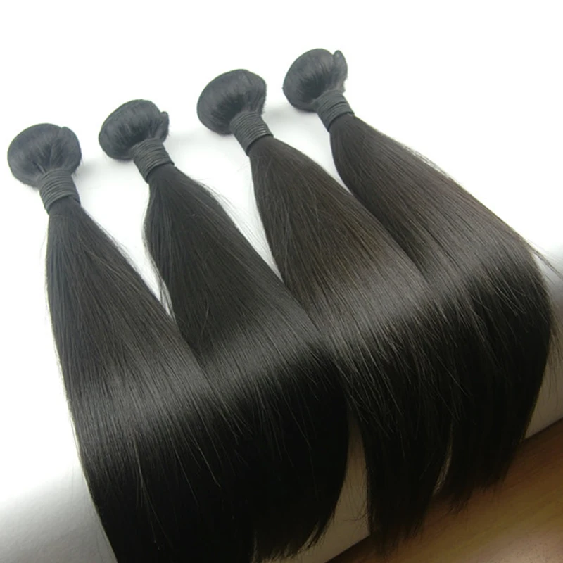 

Cuticle Aligned 100% Human Hair Tangle Free Natural 1B Color Hair Weft Extensions Unprocessed Straight Hair