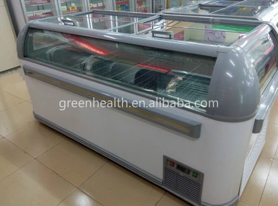 Sliding Door Open Top Deep Freezer For Supermarket Refrigerator Ocean