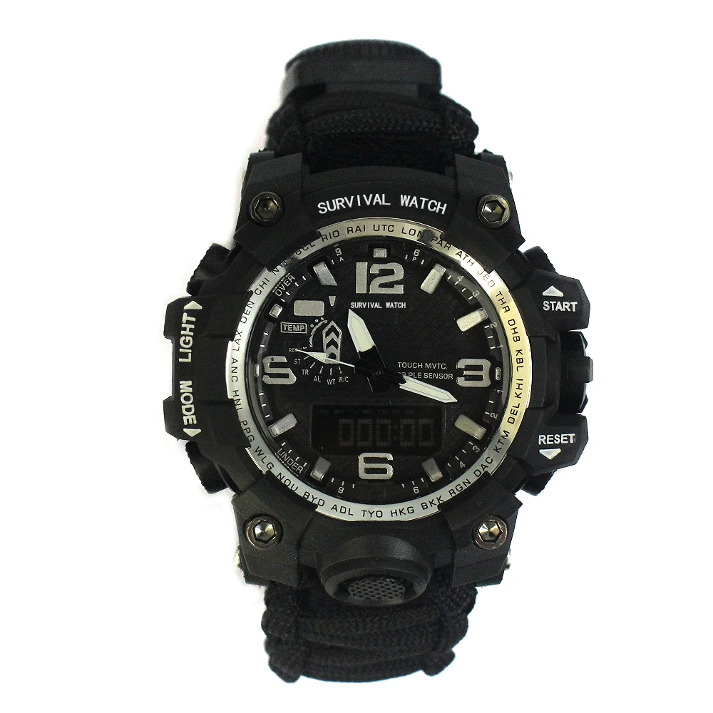 

Tactical watch in wild jungle rescue for help as jungle sport items