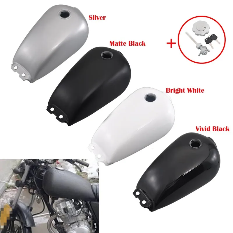 Peanutaoc High Performance Cafe Racer Gas Tank Universal Iron F uel Tank BOBBER For Suzuki GN125 GN250 GN Easy to Install 