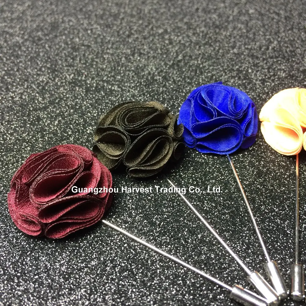 Popular Silk Flower Lapel Pins,Garment Decorative Flower Corsage For
