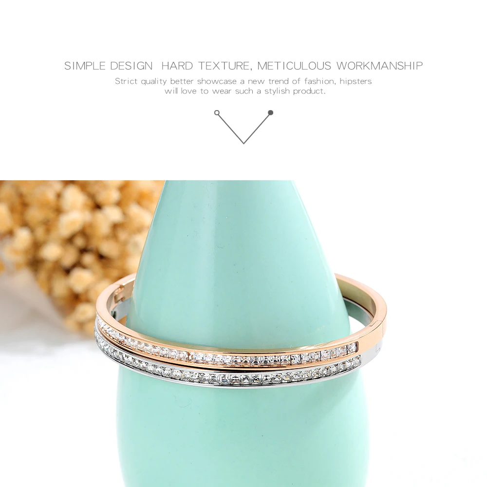 Customized High-Quality Cubic Zirconia Jewelry Stainless Steel Best Friend Bracelet