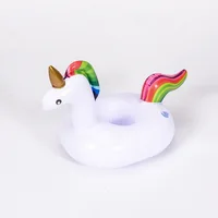 

Summer Pool Cute Cartoon Floaty Mini Unicorn PVC Floating Drink Inflatable Cup Holder inflatable cup holder swim