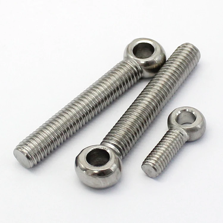 
GB798 DIN444 High quality eye bolt wing hinge screw articulated anchor flat head fish eye bolt forged eye bolt 