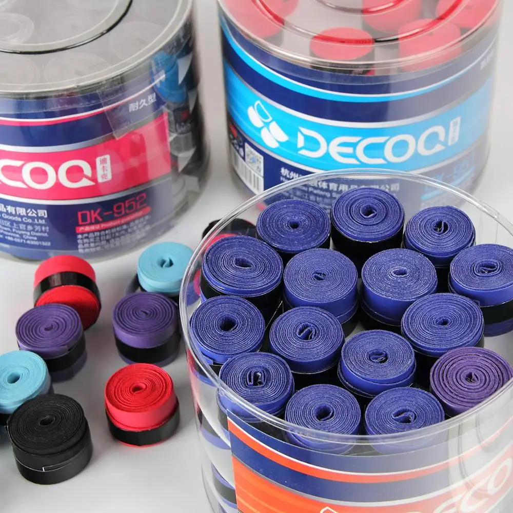 
DECOQ Wholesale Custom Logo PU Soft Badminton Tape and Anti-Slip overgrip for Tennis and Badminton Racket Professional 