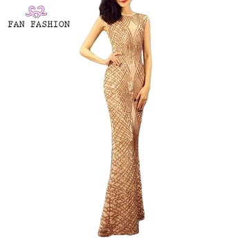 fish cut sequin gown