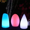 battery powered led table lamp/rechargeable cordless PE plastic led table lamp light