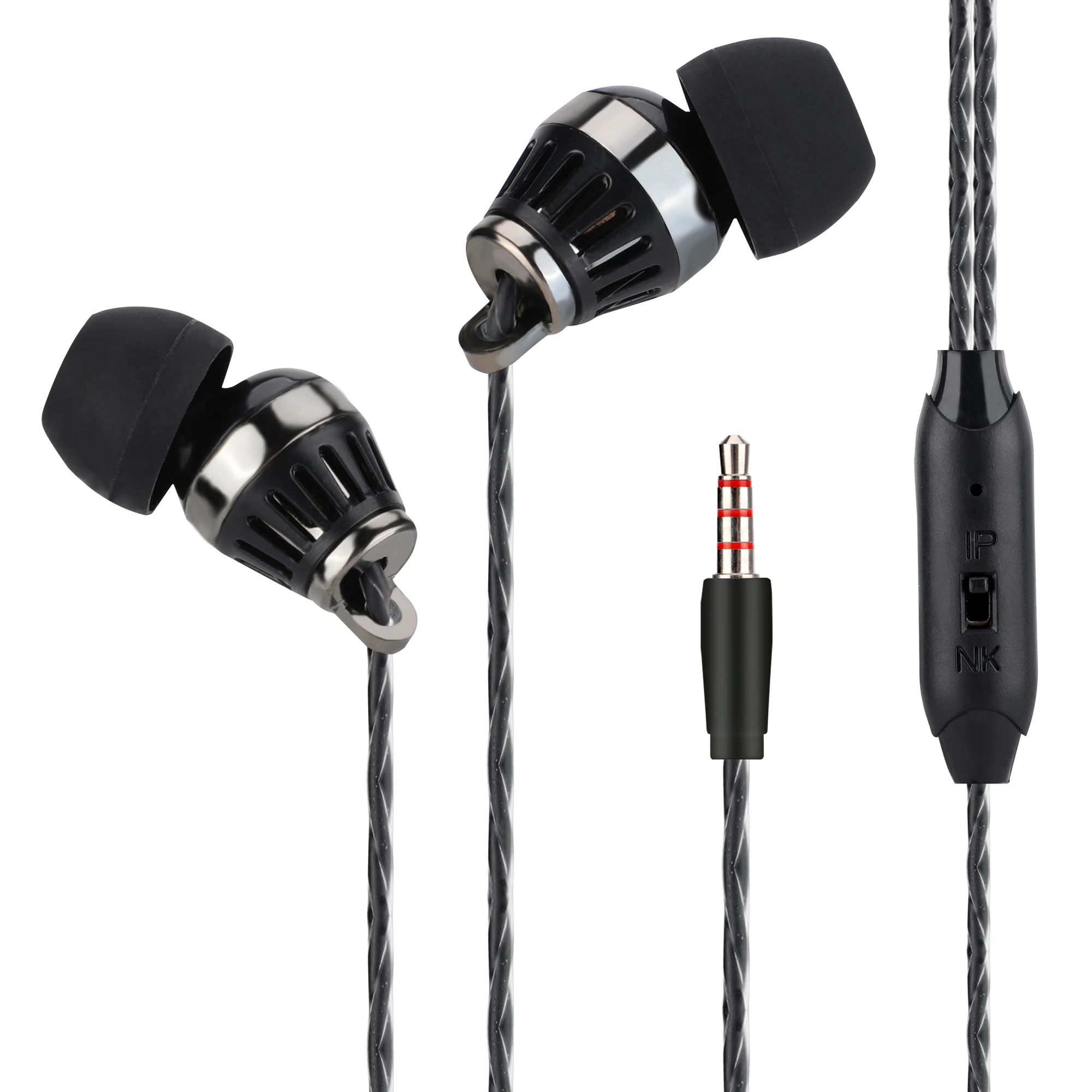 

Factory hot selling in ear heavy bass earphone wired headsets with mic music smart headset for mobile