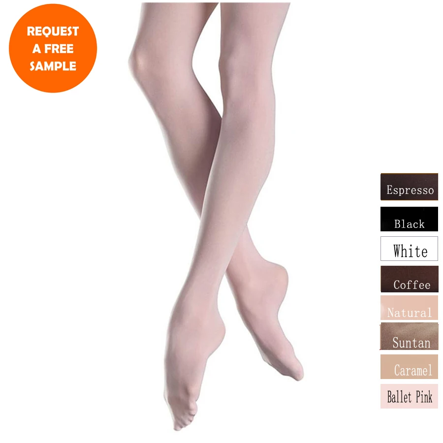

BT00006 wholesale Women Girls Children Pink Ballet Dance Footed tube pantyhose tights, White;black;caramel;lt suntan;natural;coffee;espresso;pink