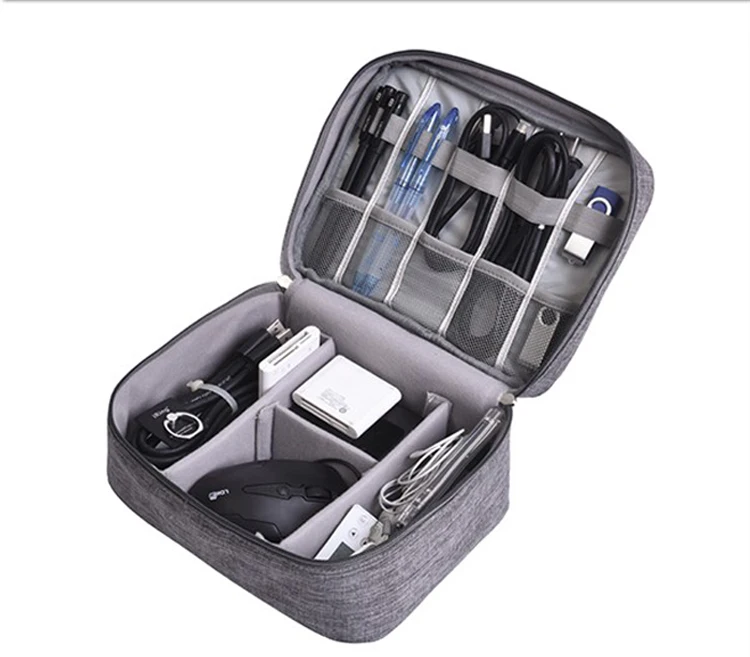 

Double Layers Travel Data cable Organizer Electronics Accessories Carry Bag Oxford Digital Storage Bags