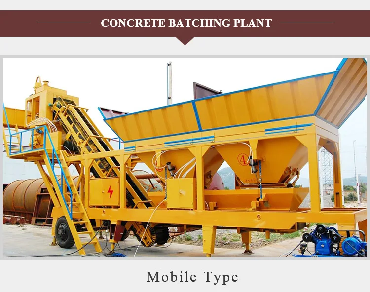 Wet Mix Concrete Batching Plants Used Small Portable Concrete Batch