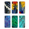 Custom UV Printing 2 in 1 Protective Tempered Glass Back Cover Feather Luxury Print Phone Case For iphone X